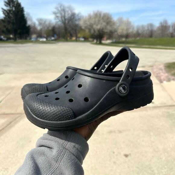 Crocs Unisex Classic Clogs Size M‎ 6 W 8 Black Sandals - Picture 10 of 13